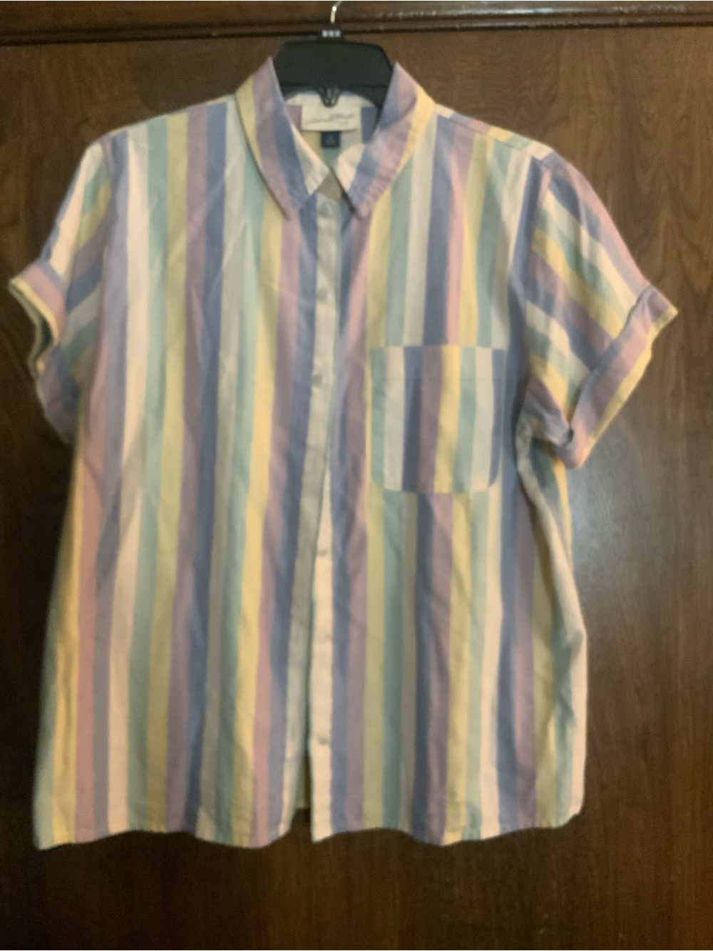 Universal Thread Pastel Striped Short Sleeve Shirt